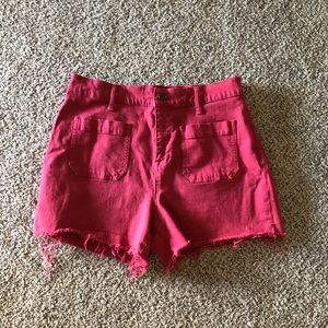 🌹 Madewell high-rise denim shorts: garment-dyed